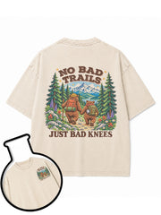NO BAD TRAILS JUST BAD KNEES Washed T-Shirt