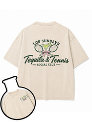 Tequila & Tennis SOCIAL CLUB Washed T-Shirt