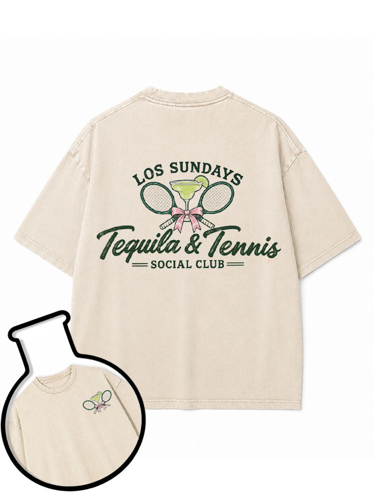 Tequila & Tennis SOCIAL CLUB Washed T-Shirt
