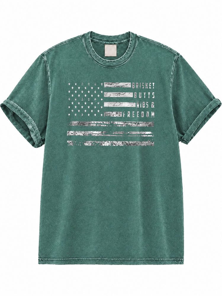 Bbq Smoker Washed T-Shirt