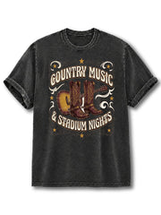 Country Music Stadium Nights Washed T-Shirt