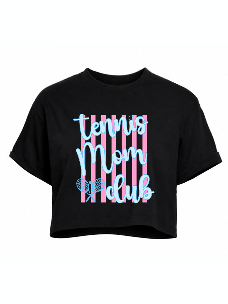 Tennis Mom Club Crop Tops