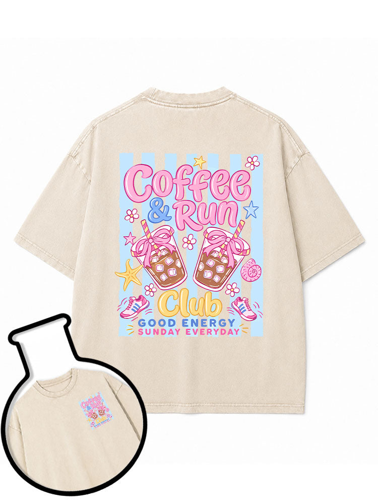 Coffee & Run Club Washed T-Shirt