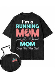I'm a RUNNING MOM Washed T-Shirt