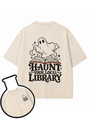 HAUNT YOUR LOCAL LIBRARY Washed T-Shirt