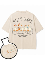 SILLY GOOSE Running Club Washed T-Shirt