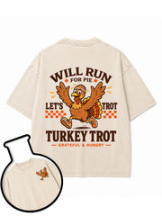 WILL RUN FOR PIE Washed T-Shirt