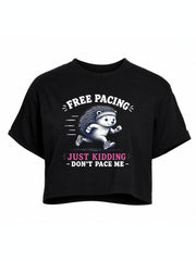 Free Pacing Just Kidding Crop Tops