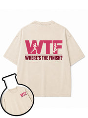 WHERE'S THE FINISH Washed T-Shirt