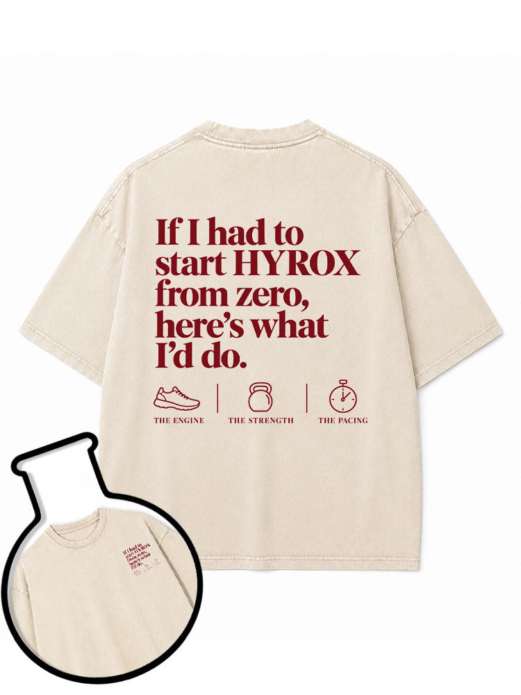 If I had to start HYROX from zero here's what I'd do Washed T-Shirt