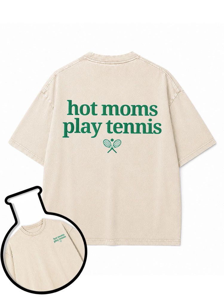 hot moms play tennis Washed T-Shirt