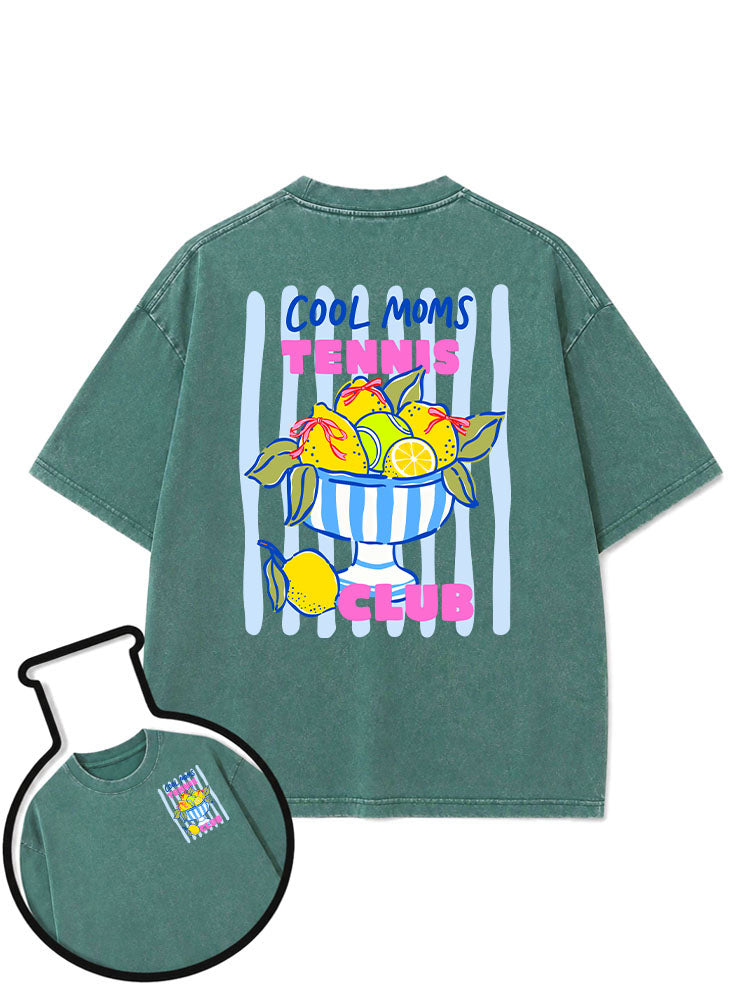 cool moms tennis club Washed T-Shirt