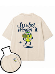 I'm Just Wingin' it Washed T-Shirt