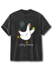 i play tennis Washed T-Shirt
