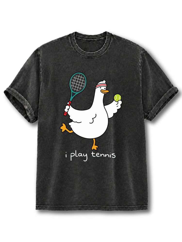 i play tennis Washed T-Shirt