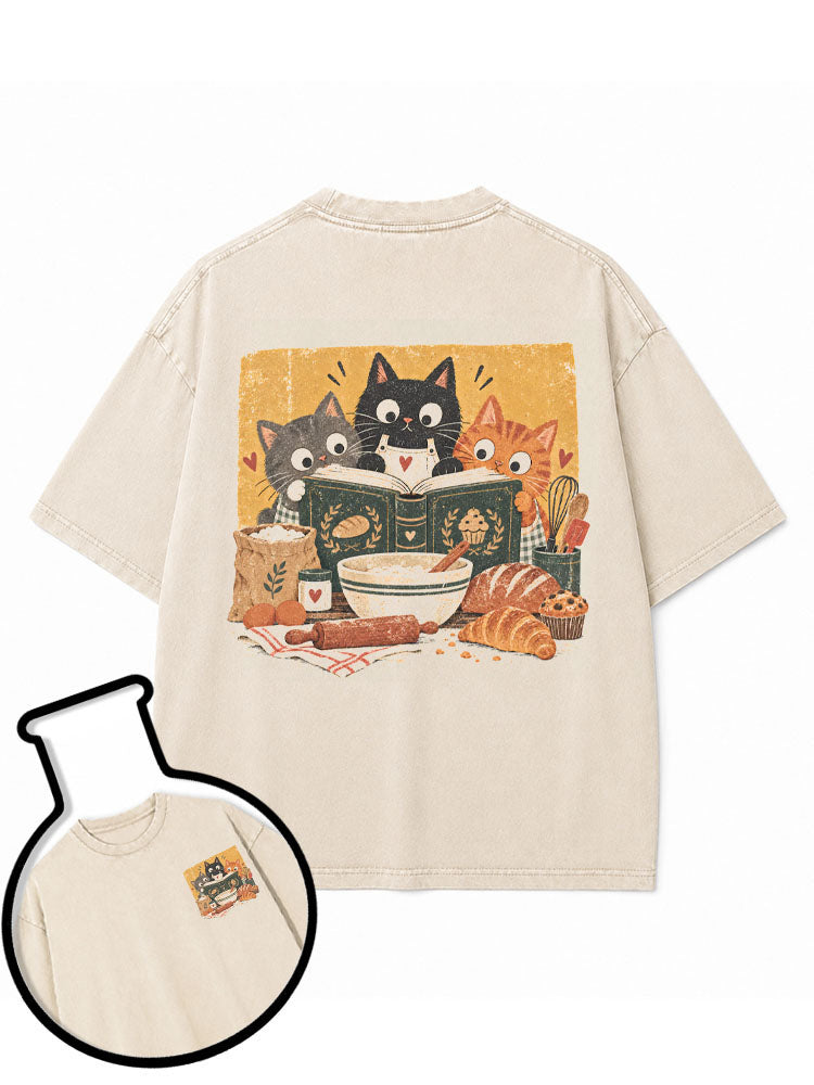 cat bake Washed T-Shirt