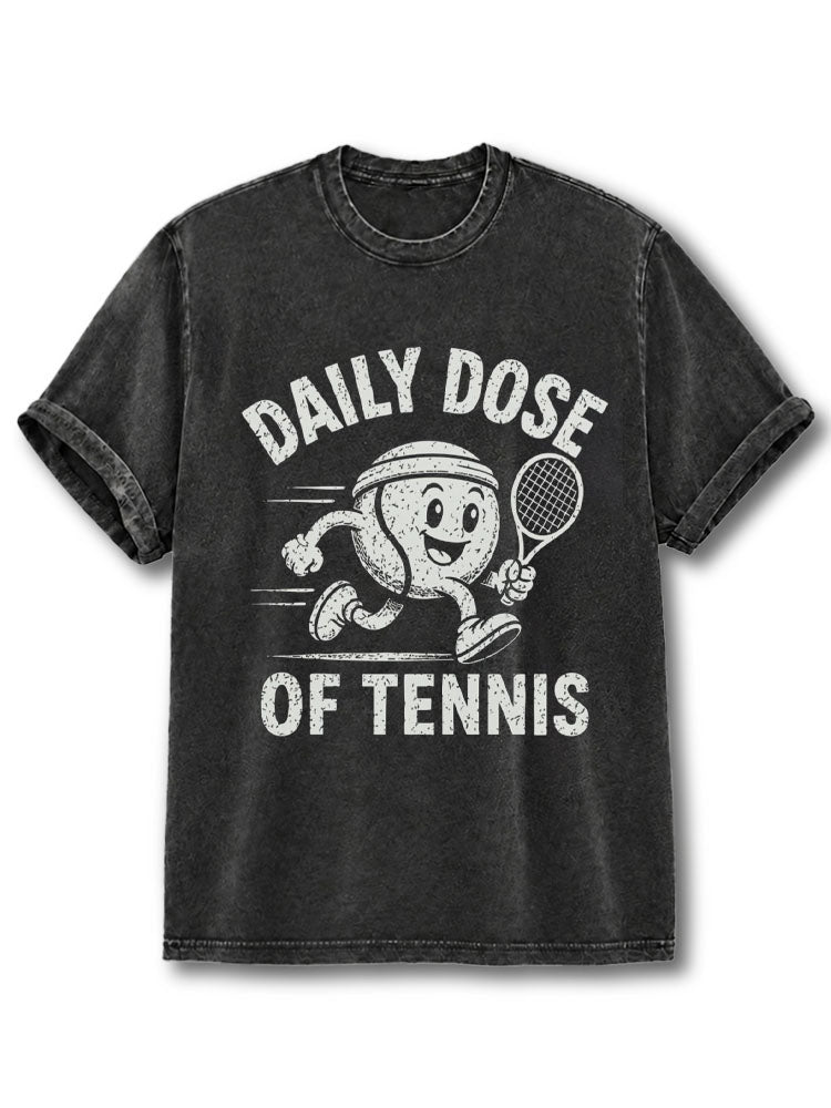 DAILY DOSE OF TENNIS Washed T-Shirt
