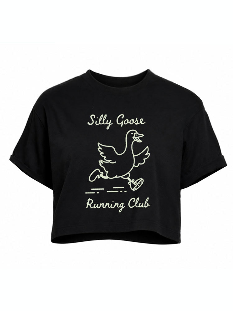 Silly Goose Running Club Crop Tops