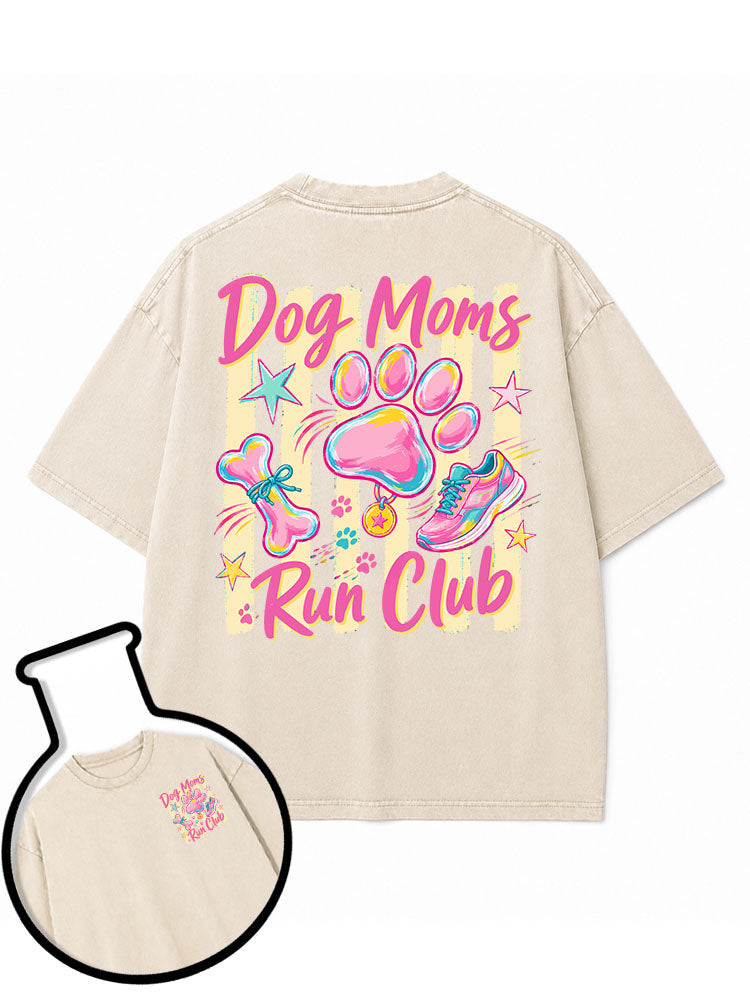 dog moms run club Washed T-Shirt