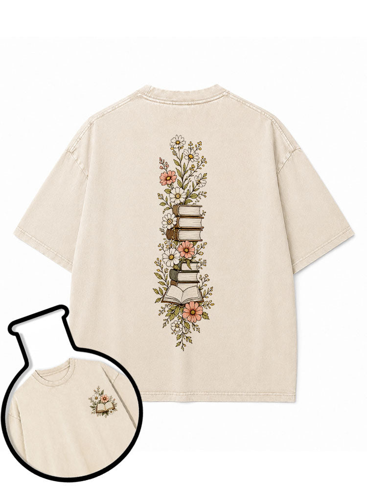 BOOK LOVER Washed T-Shirt