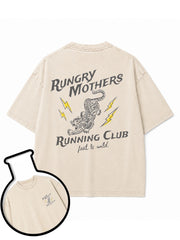 RUNGRY MOTHERS RUNNING CLUB  fast & wild Washed T-Shirt