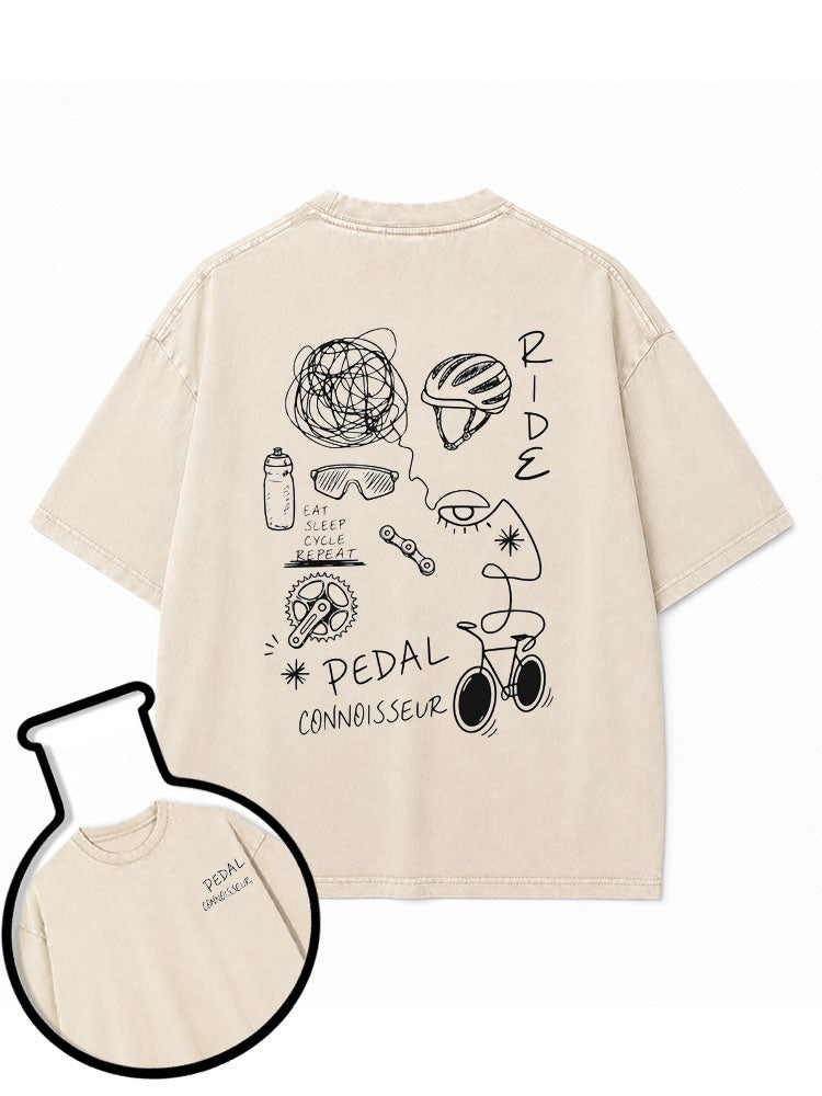 PEDAL CONNOISSEUR Washed T-Shirt