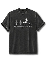 Running Is Life Washed T-Shirt