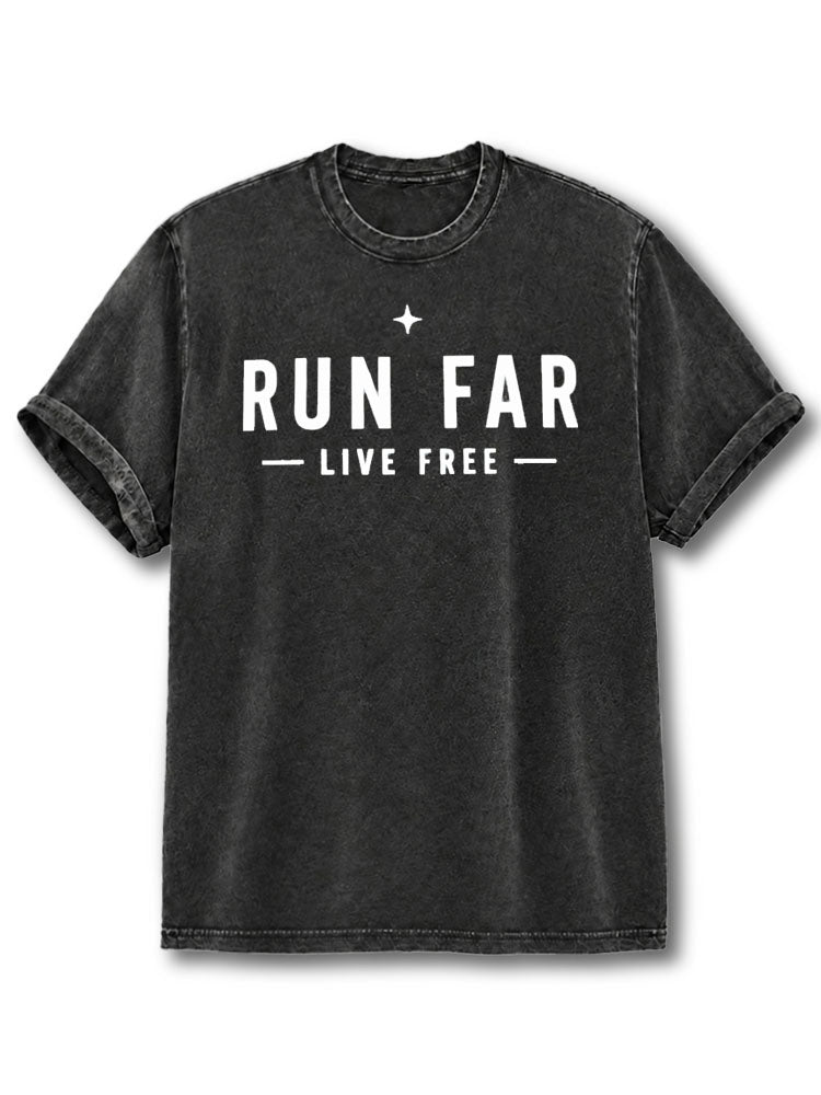 Run Far Live Washed T-Shirt