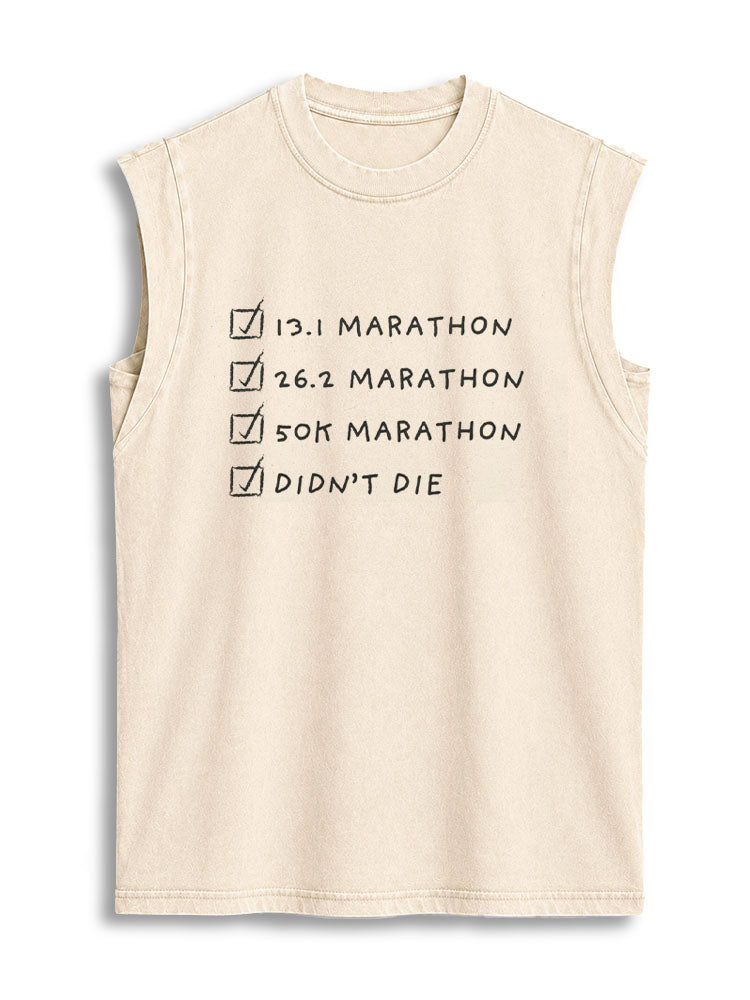 MARATHON Vintage Washed Cotton Tank Top