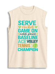 TENNIS CHAMPION Vintage Washed Cotton Tank Top