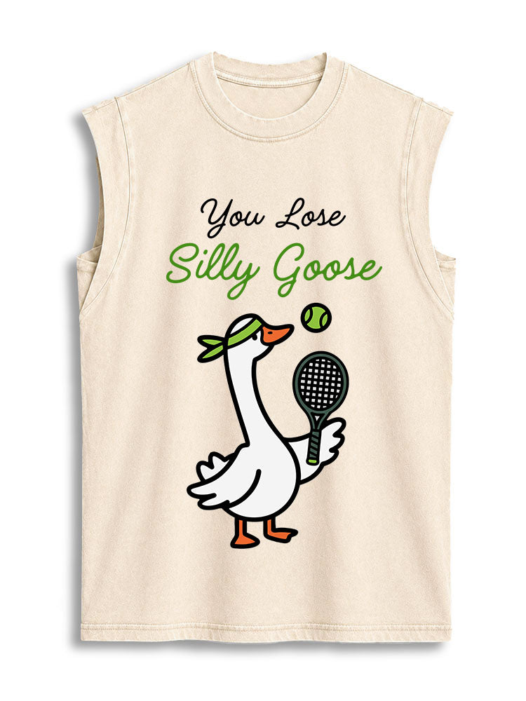 You Lose Silly Goose Vintage Washed Cotton Tank Top