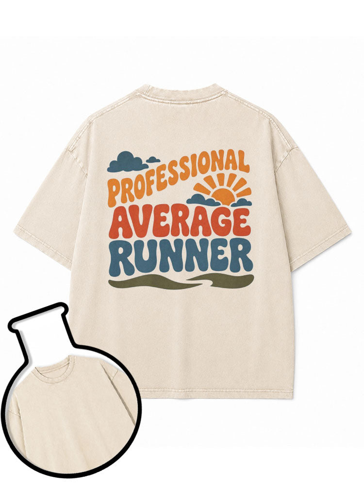PROFESSIONAL AVERAGE RUNNER Washed T-Shirt
