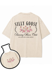 SILLY GOOSE Running Moms Club Washed T-Shirt