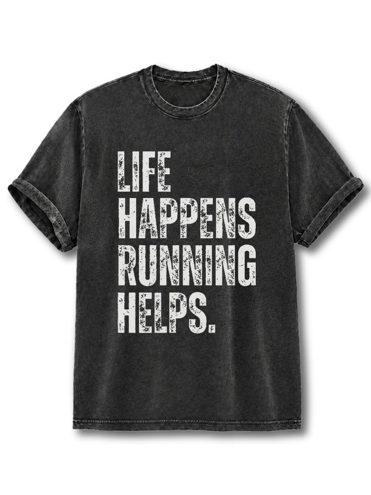 Life Happens Washed T-Shirt