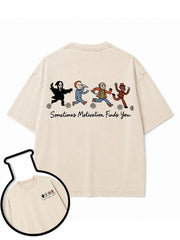 Halloween Sometimes Motivation Finds You Washed T-Shirt