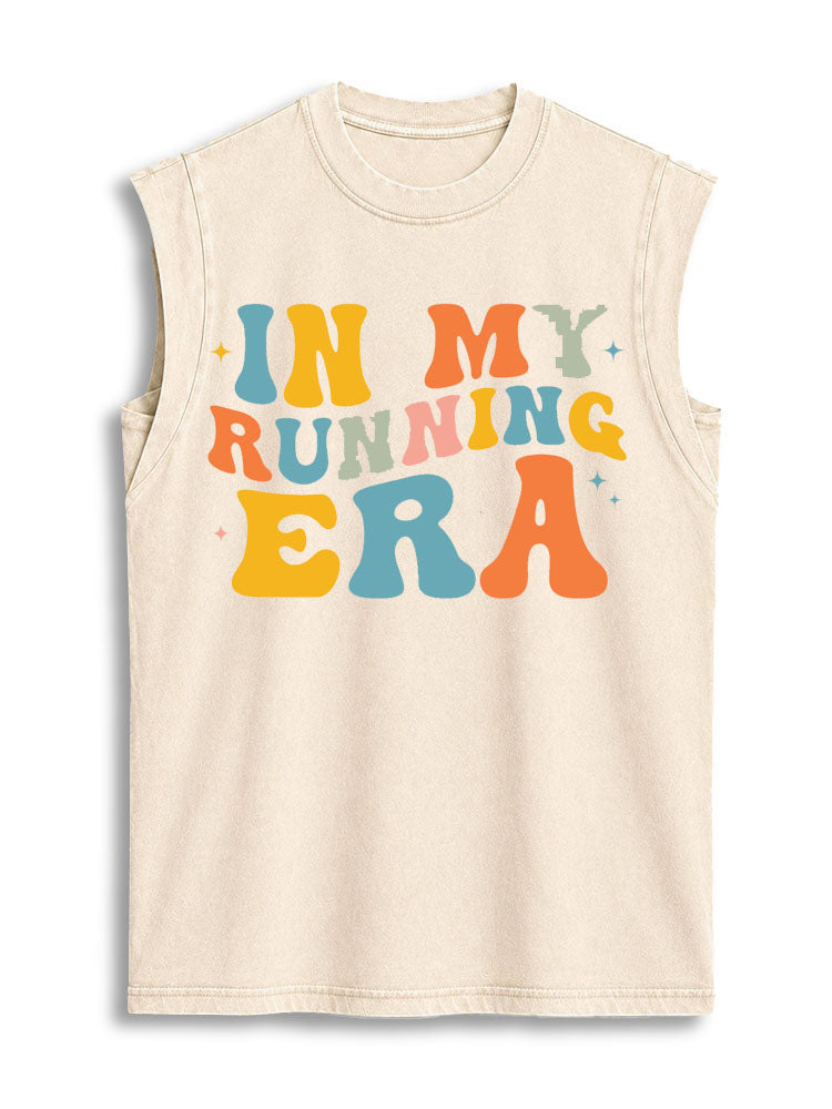 In My Running Era Vintage Washed Cotton Tank Top