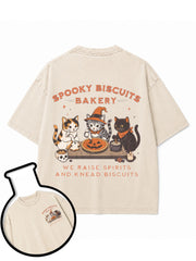 WE RAISE SPIRITS AND KNEAD BISCUITS Washed T-Shirt
