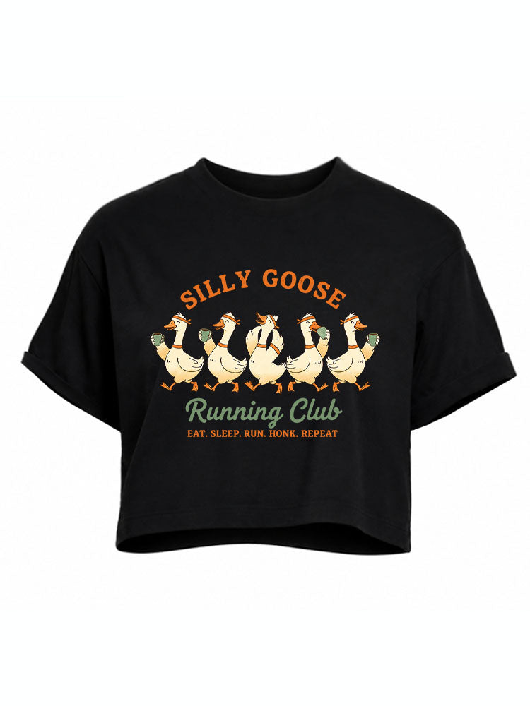 SILLY GOOSE Running Club Crop Tops