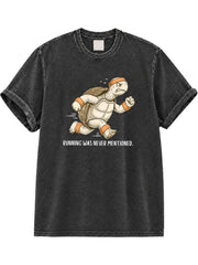 Running Was Never Mentioned Washed T-Shirt