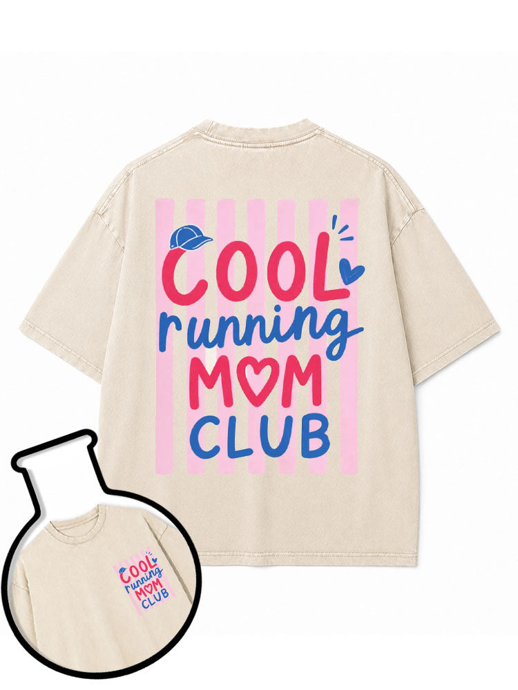 COOL running MOM CLUB Washed T-Shirt