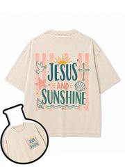 JESUS AND SUNSHINE Washed T-Shirt