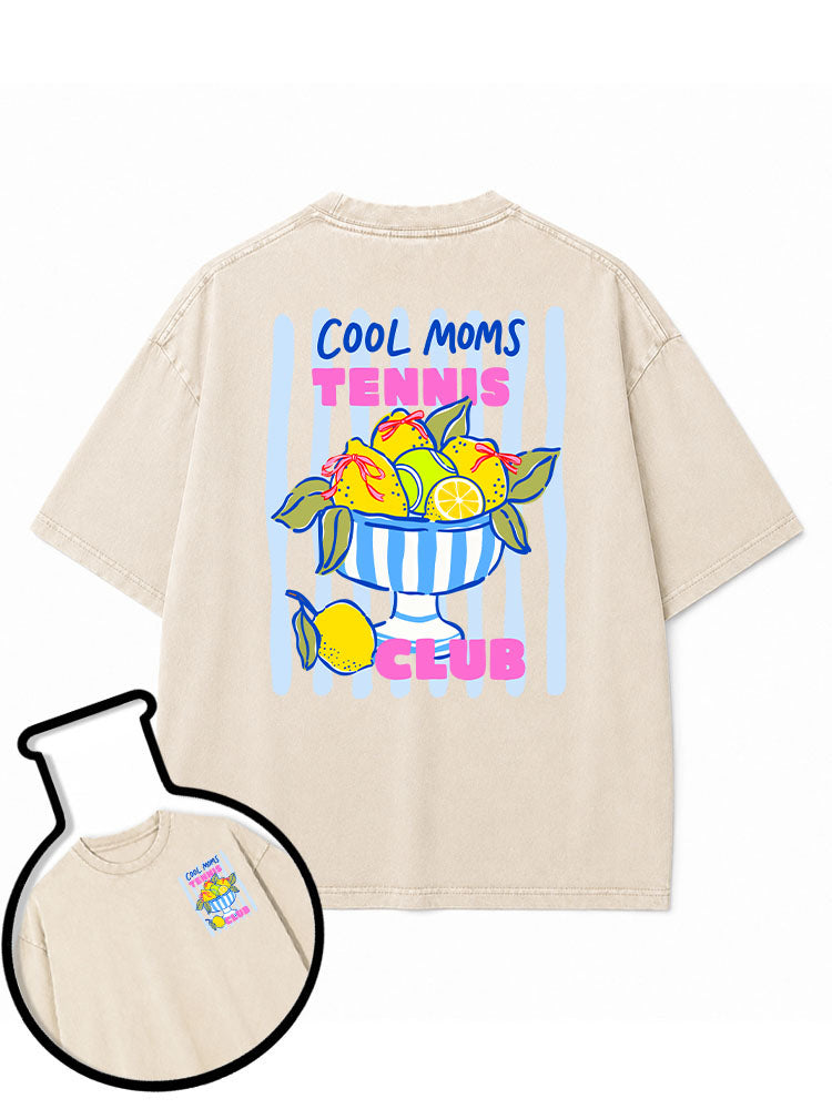cool moms tennis club Washed T-Shirt