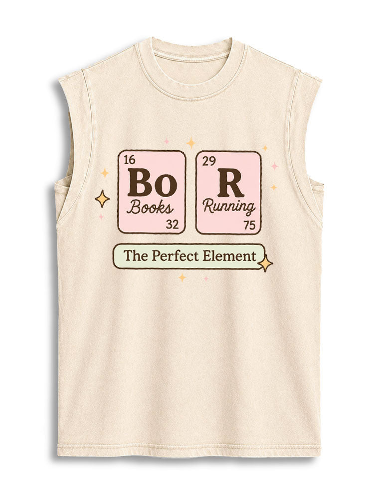 Books Running The Perfect Element Vintage Washed Cotton Tank Top