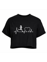 Running Heartbeat Crop Tops