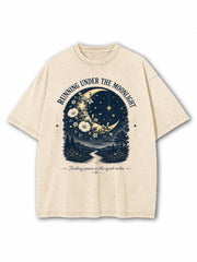 Running Under The Moonlight Washed T-Shirt