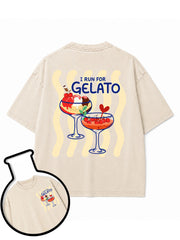 I RUN FOR GELATO Washed T-Shirt