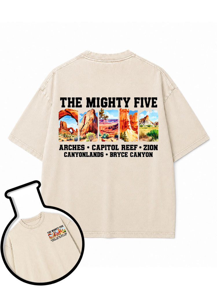 THE MIGHTY FIVE Washed T-Shirt