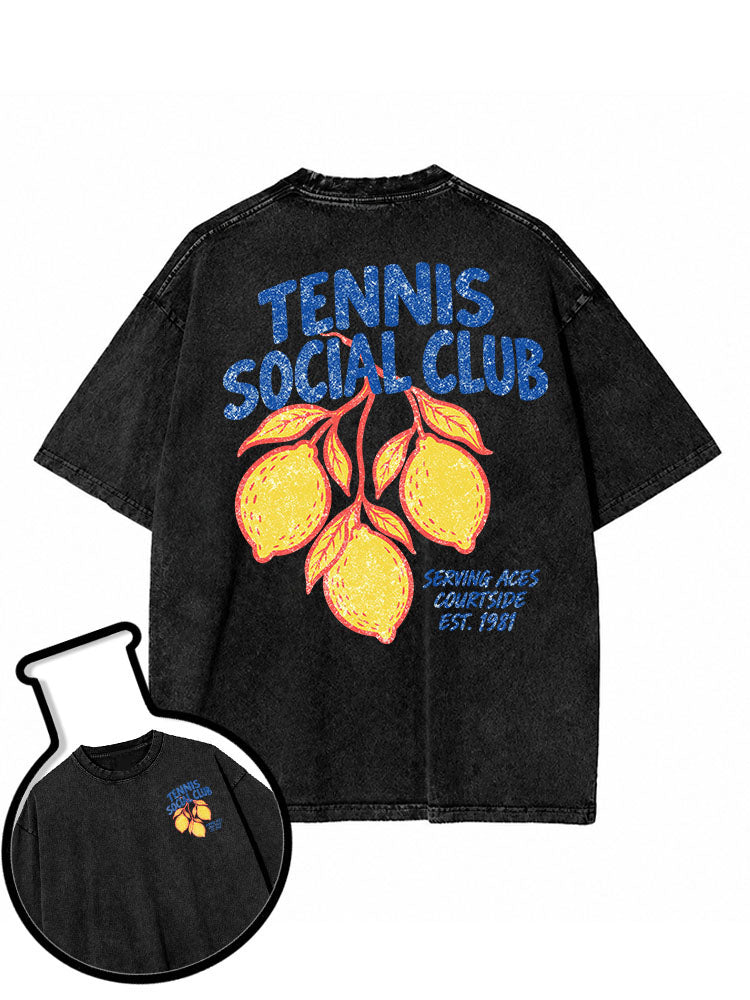 TENNIS SOCIAL CLUB Washed T-Shirt