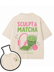 SCULPT & MATCHA Washed T-Shirt