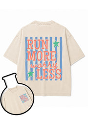 RUN MORE worry LESS Washed T-Shirt